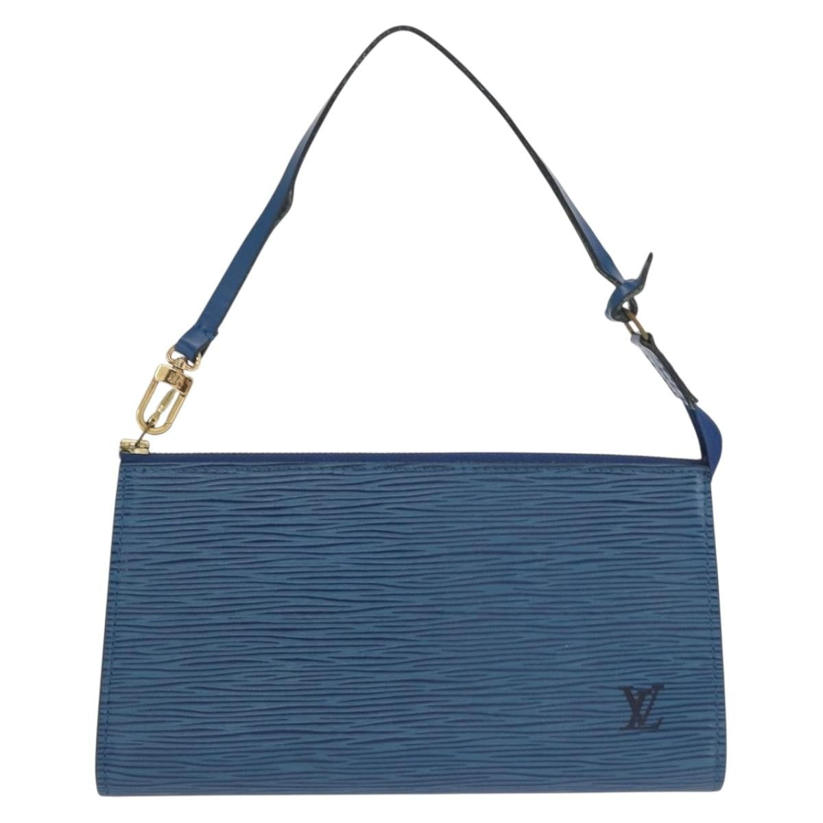 Louis Vuitton Pochette Accessoires Epi Leather Blue Leather Clutche & Pouche Bag