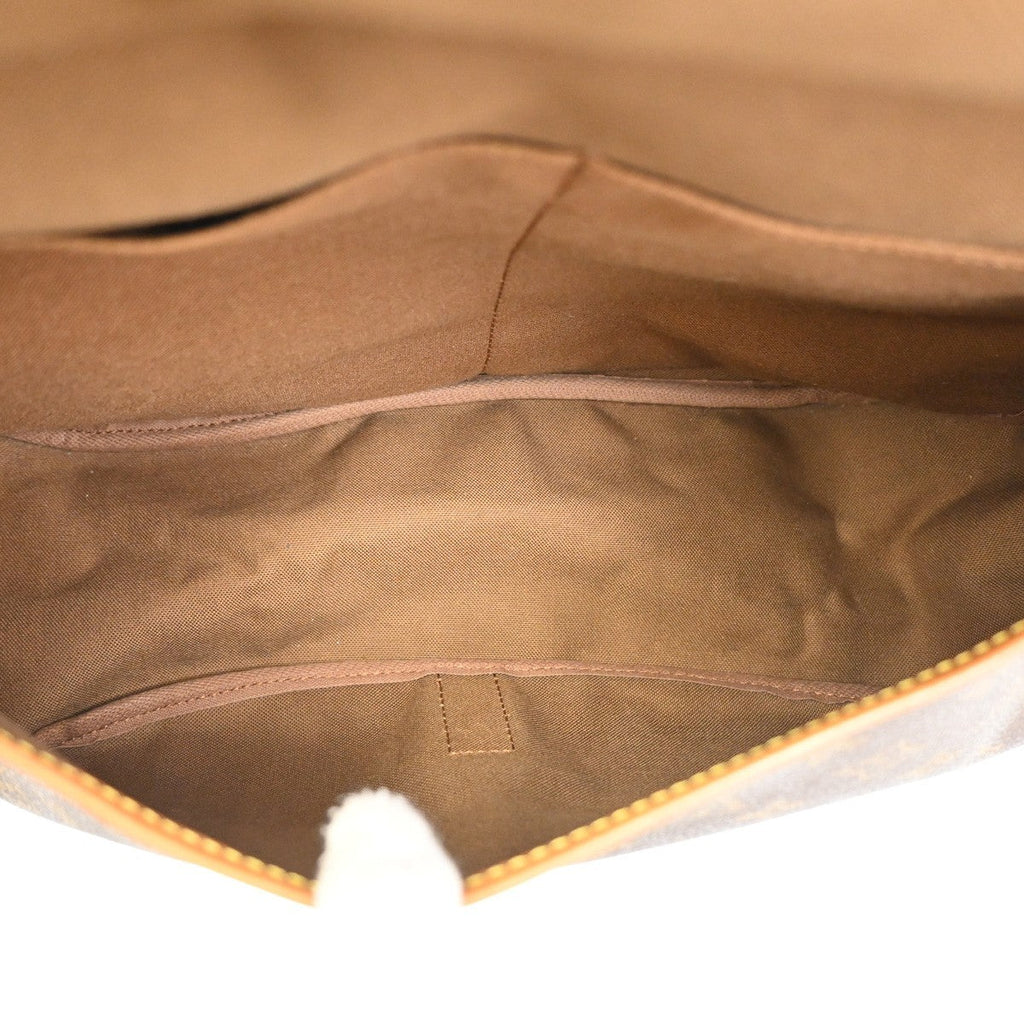 Louis Vuitton Saumur Handbag Monogram Canvas Brown Canvas Shoulder Bag