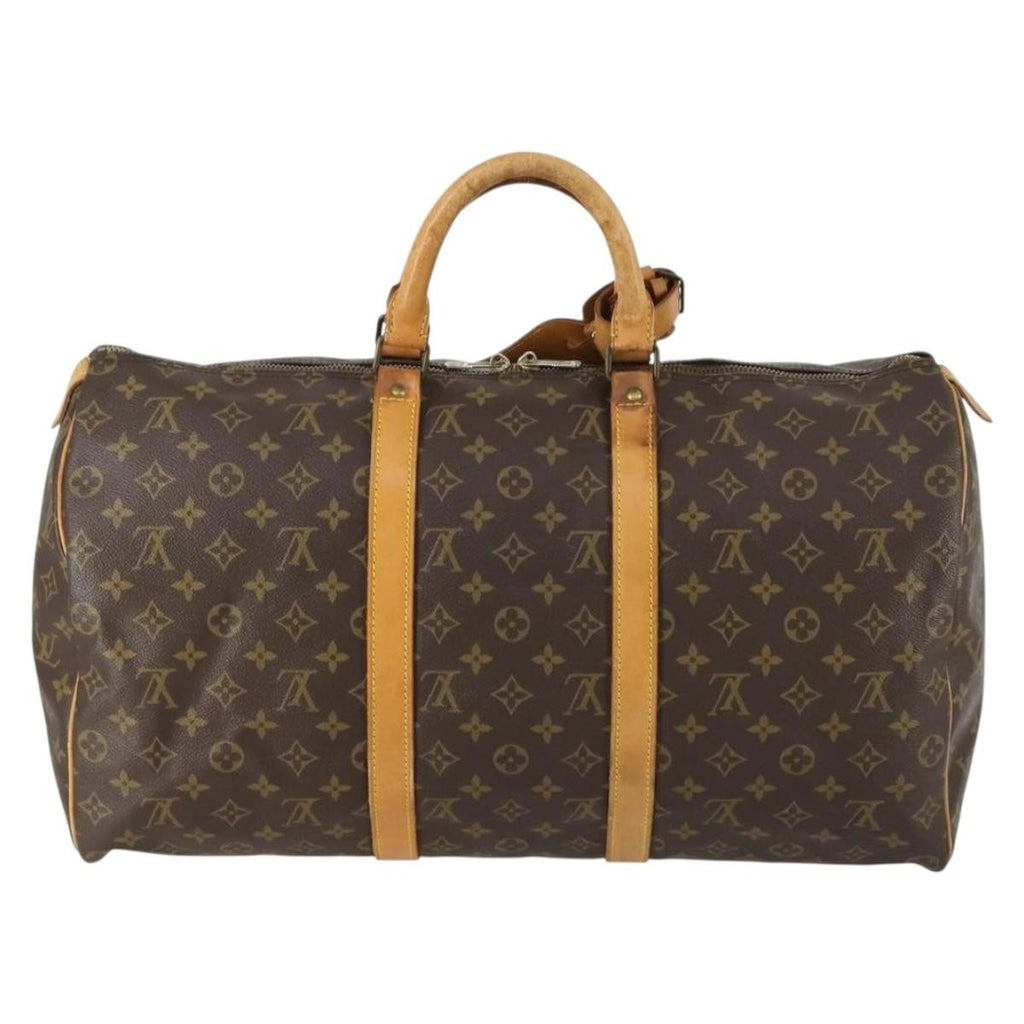 Louis Vuitton Keepall Bag Monogram Canvas Brown Canvas Travel Bag