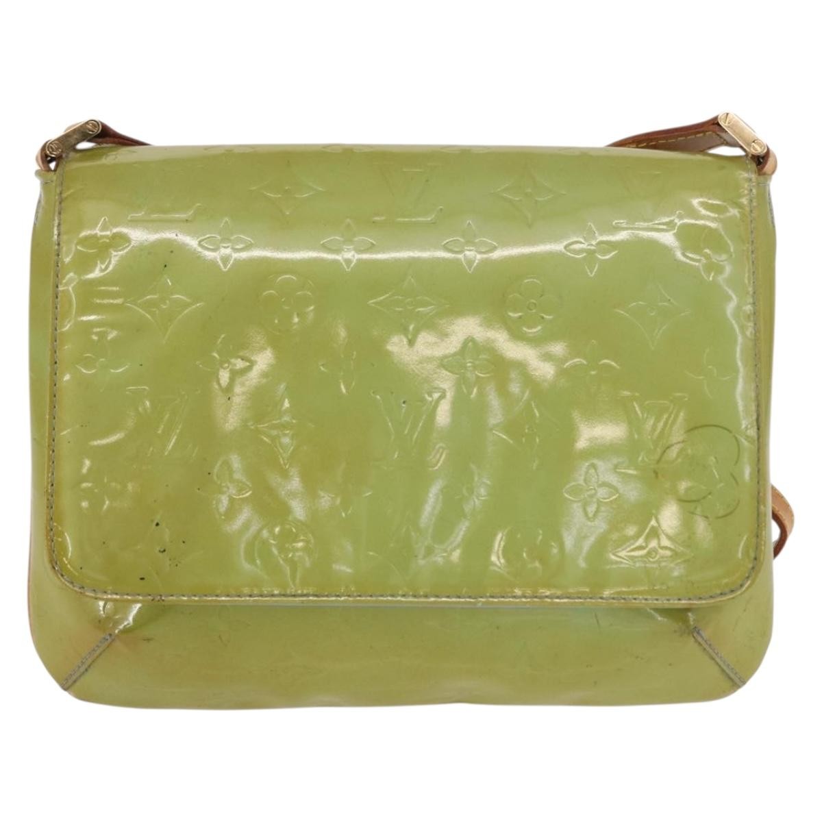 Louis Vuitton Thompson Street Handbag Monogram Vernis Blue Patent_Leather Shoulder Bag