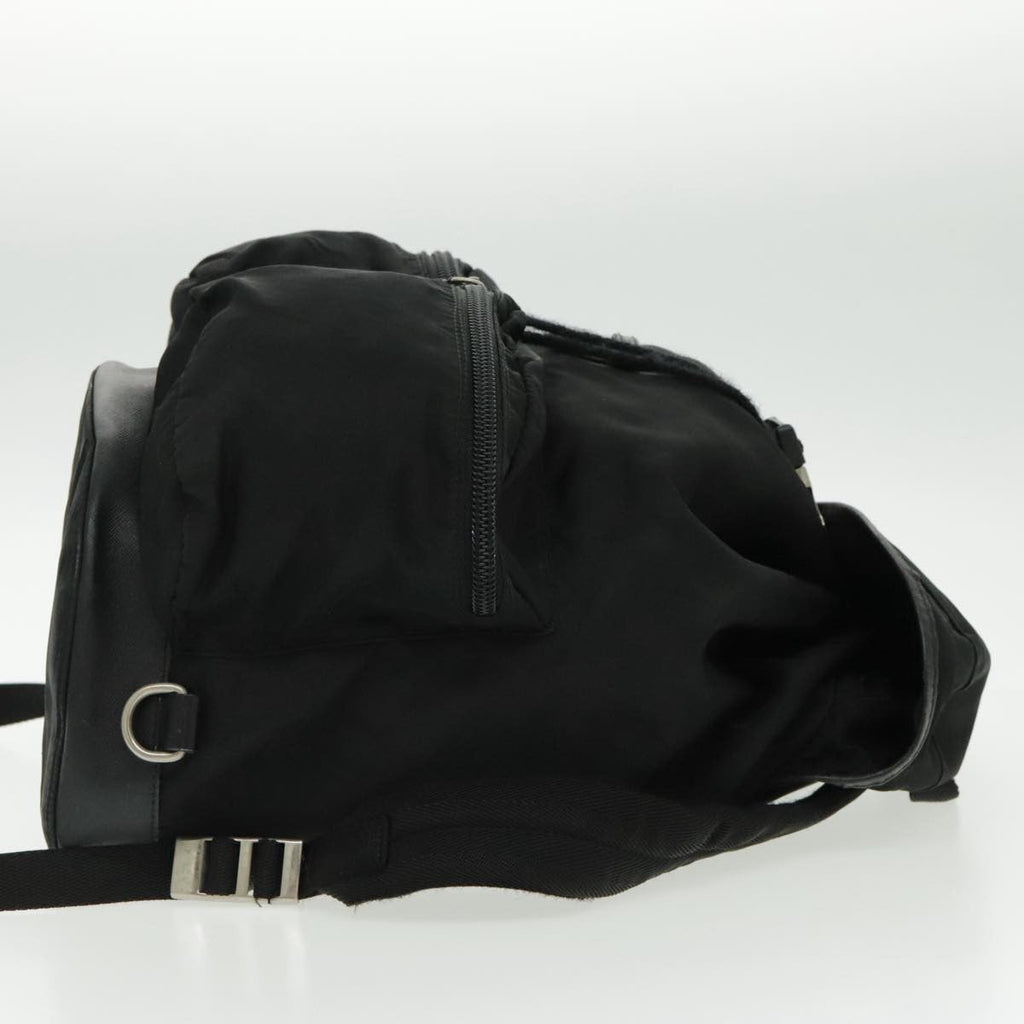 Prada Double Front Pocket Backpack Tessuto Black Nylon Backpack Bag