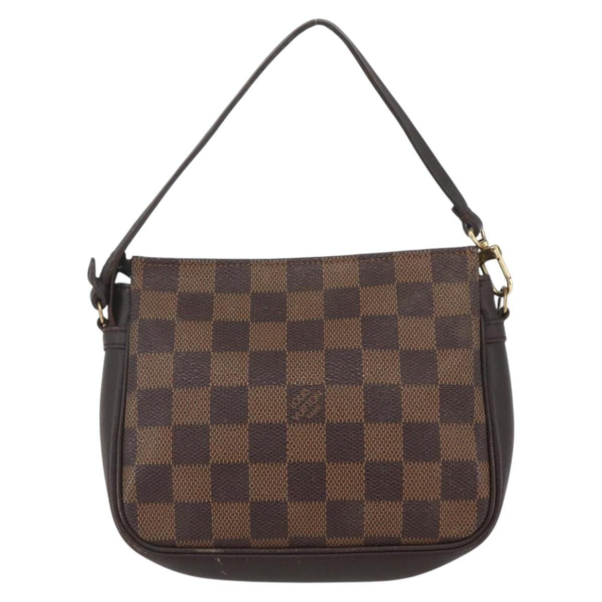 Louis Vuitton Trousse Make Up Bag Damier Canvas Brown Canvas Clutche & Pouche Bag