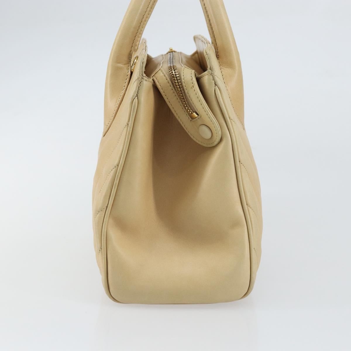 Chanel Vintage Convertible Tote Chevron Lambskin Beige Leather Tote Bag Bag
