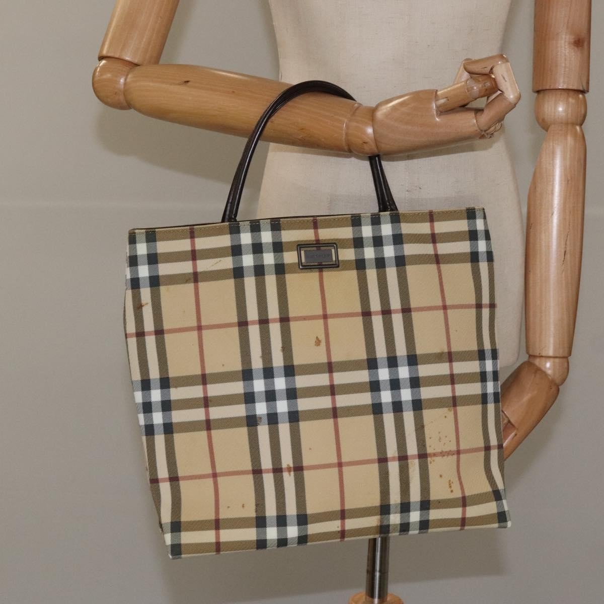 Burberry Nova Check Handbag Nova Check Canvas Beige Canvas Handbag