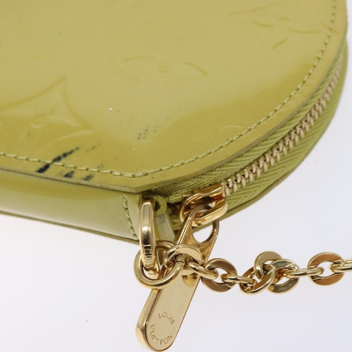 Louis Vuitton Boite Chapeau Coin Purse Monogram Vernis Beige Patent_Leather Wallets Accessory