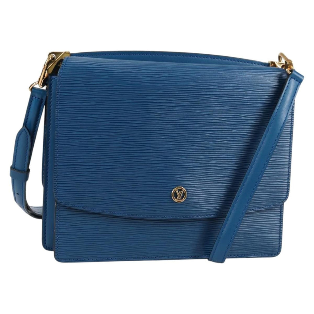 Louis Vuitton Grenelle Shoulder Bag Epi Leather Blue Leather Shoulder Bag