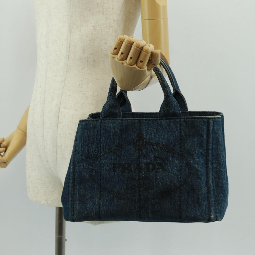 Prada Canapa Tote Denim Blue Denim_Jeans Tote Bag Bag