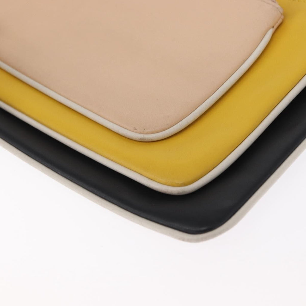 Fendi Triplette Pouch Set Calfskin Multicolour Leather Clutche & Pouche Bag