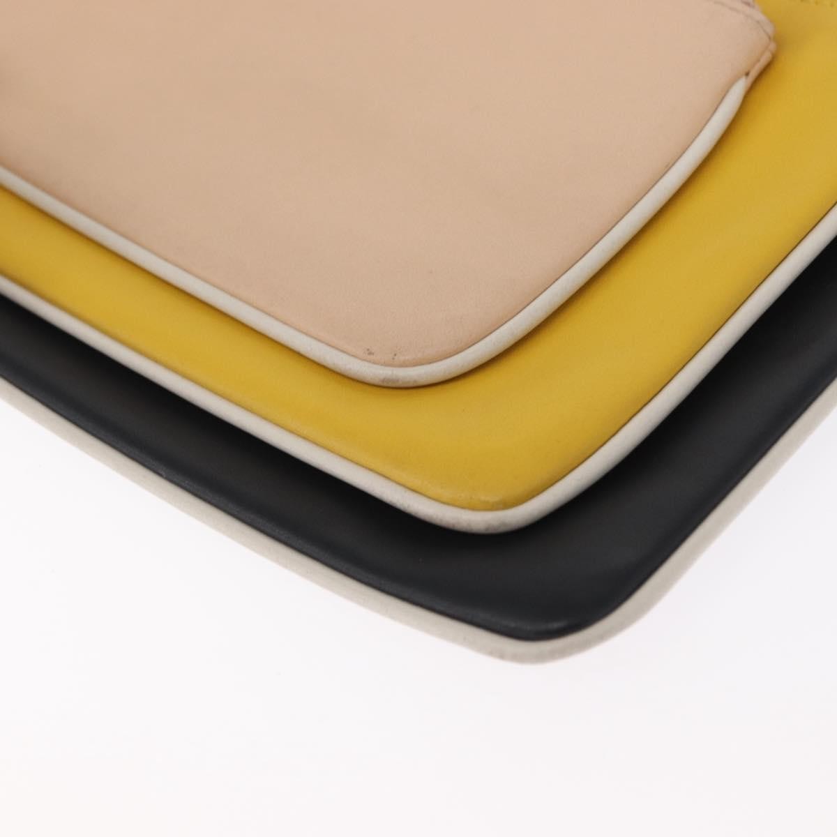 Fendi Triplette Pouch Set Calfskin Multicolour Leather Clutche & Pouche Bag