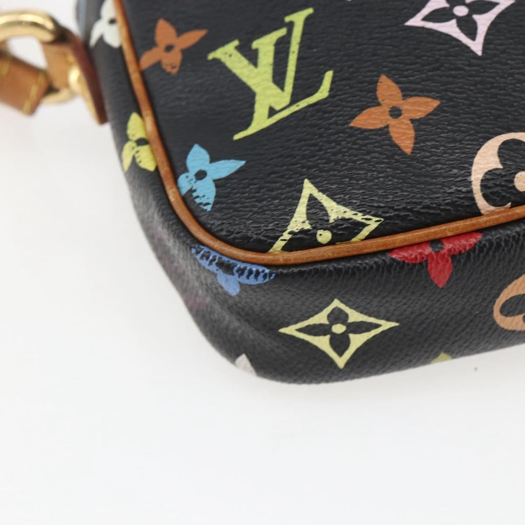 Louis Vuitton Rift Handbag Monogram Multicolor Black Canvas Shoulder Bag