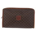 Celine Macadam Pochette Canvas And Leather Brown Canvas Clutche & Pouche Bag