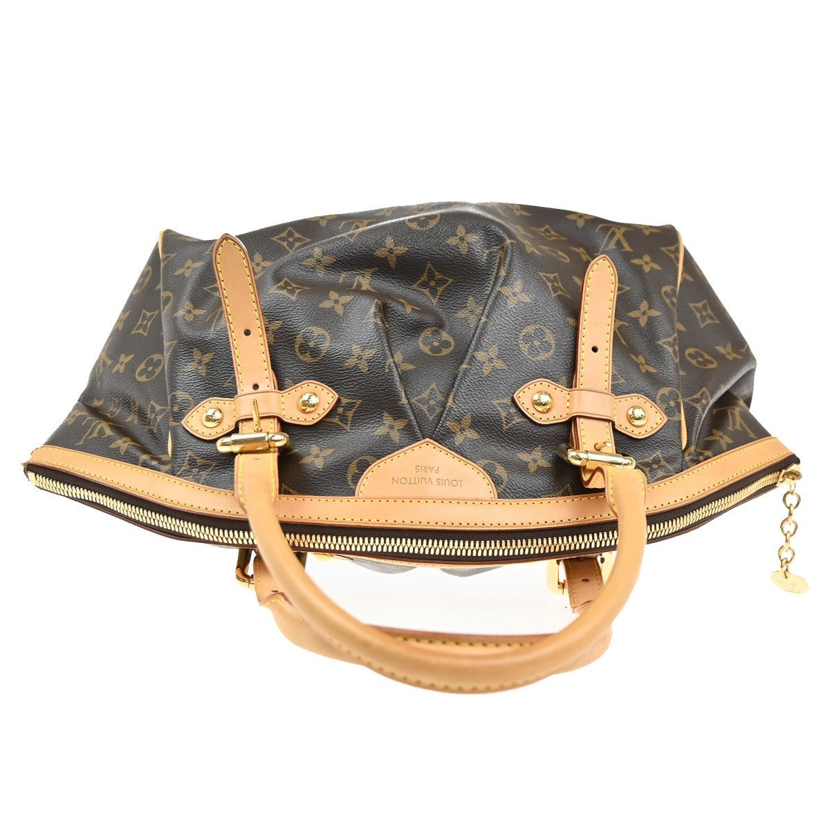 Louis Vuitton Tivoli Handbag Monogram Canvas Brown Canvas Shoulder Bag