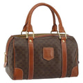Celine Vintage Macadam Handbag Canvas And Leather Brown Canvas Handbag