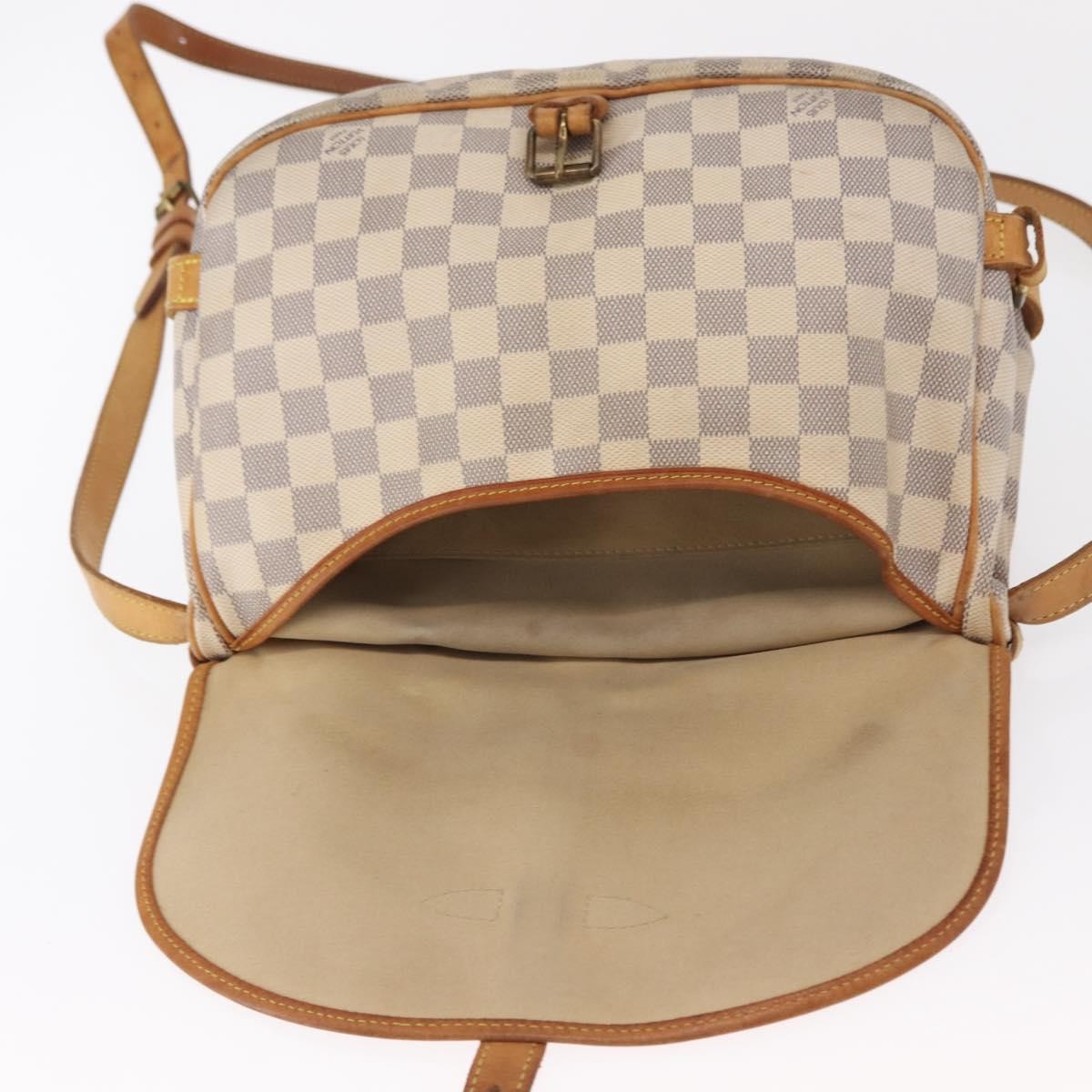 Louis Vuitton Saumur Handbag Damier Beige Canvas Shoulder Bag