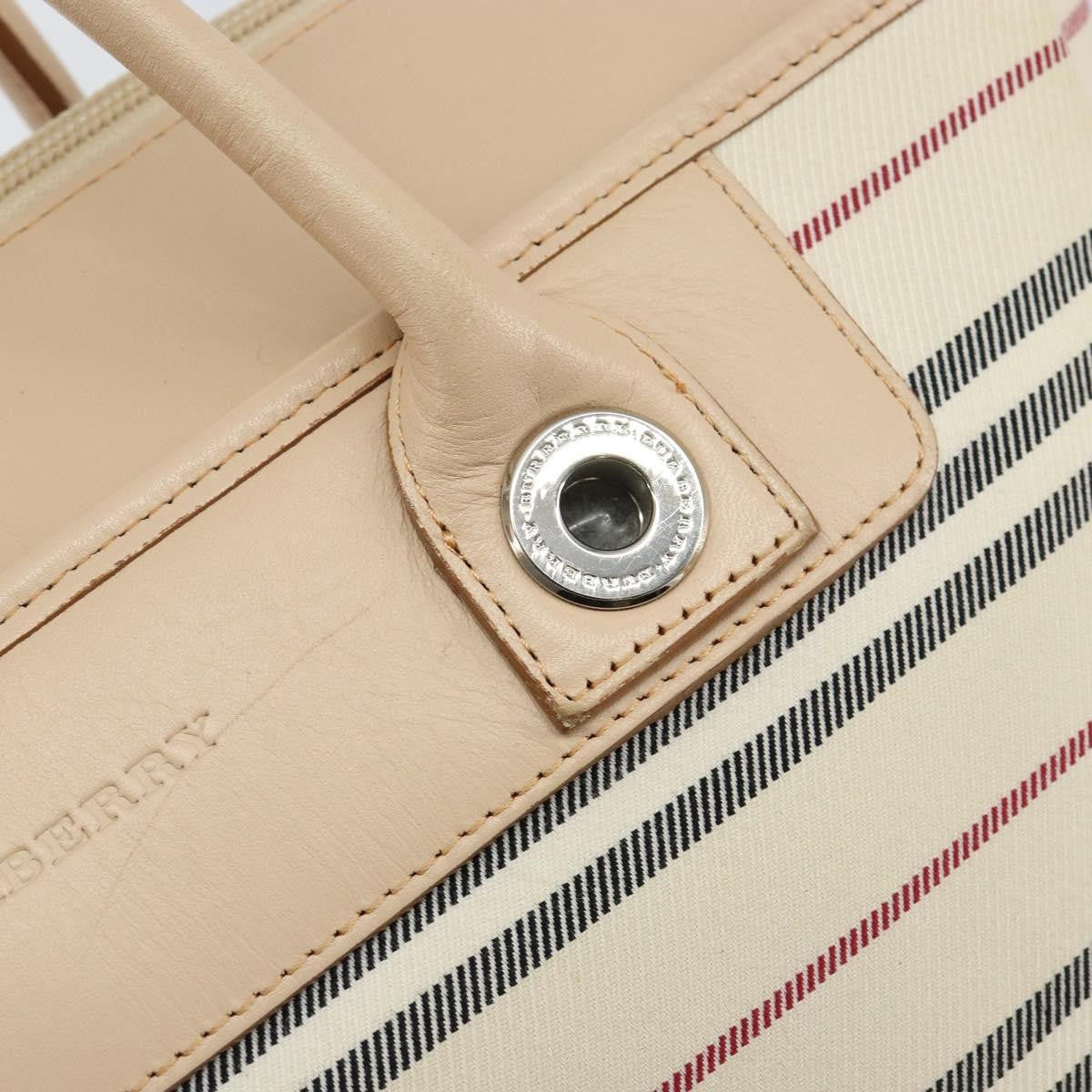 Burberry Nova Check Tote Canvas And Leather Beige Canvas Tote Bag