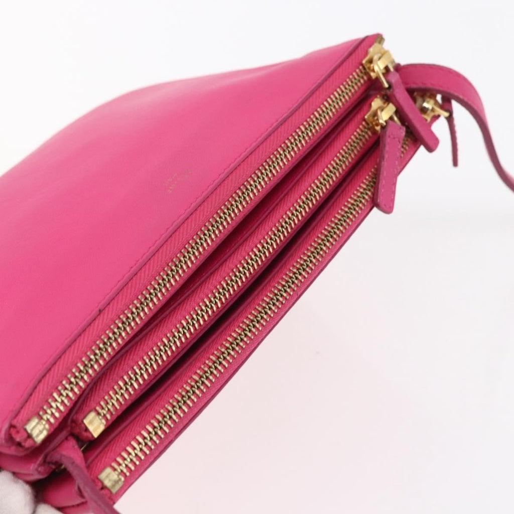 Celine Trio Crossbody Bag Leather Pink Leather Shoulder Bag Bag