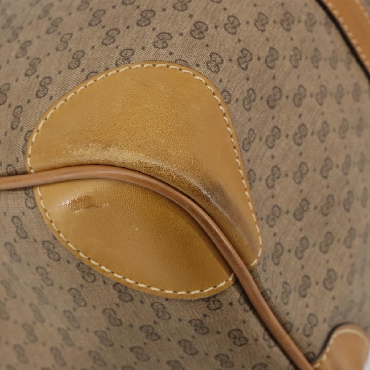 Gucci Vintage Travel Bag Gg Canvas Beige Pvc Travel Bag Bag (Pre-Owned)