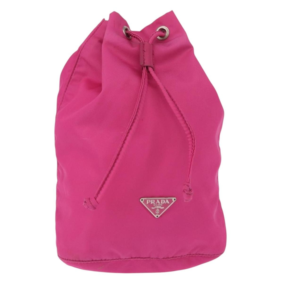 Prada Pochette Nylon Pink Nylon Clutche & Pouche Bag