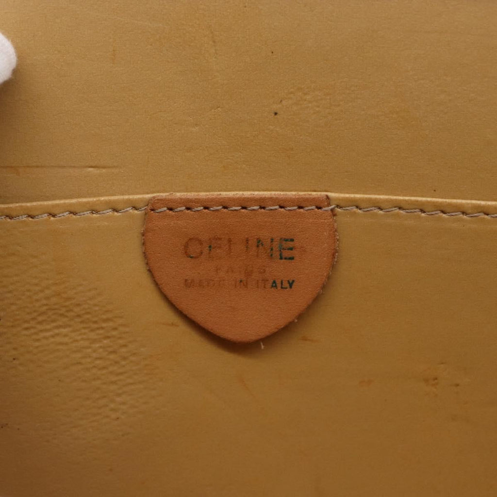 Celine Vintage Macadam Shoulder Bag Canvas And Leather Brown Canvas Shoulder Bag Bag