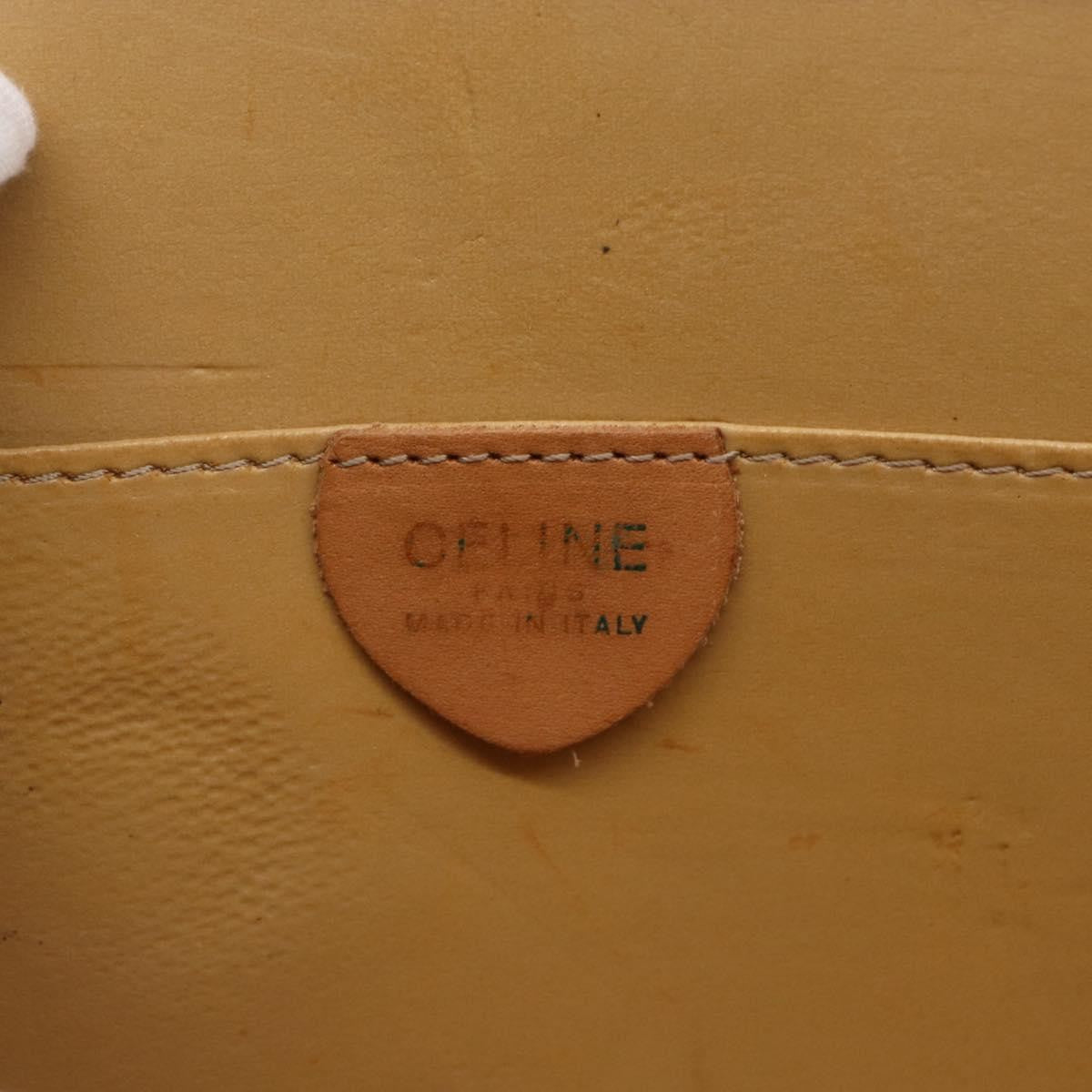 Celine Vintage Macadam Shoulder Bag Canvas And Leather Brown Canvas Shoulder Bag Bag