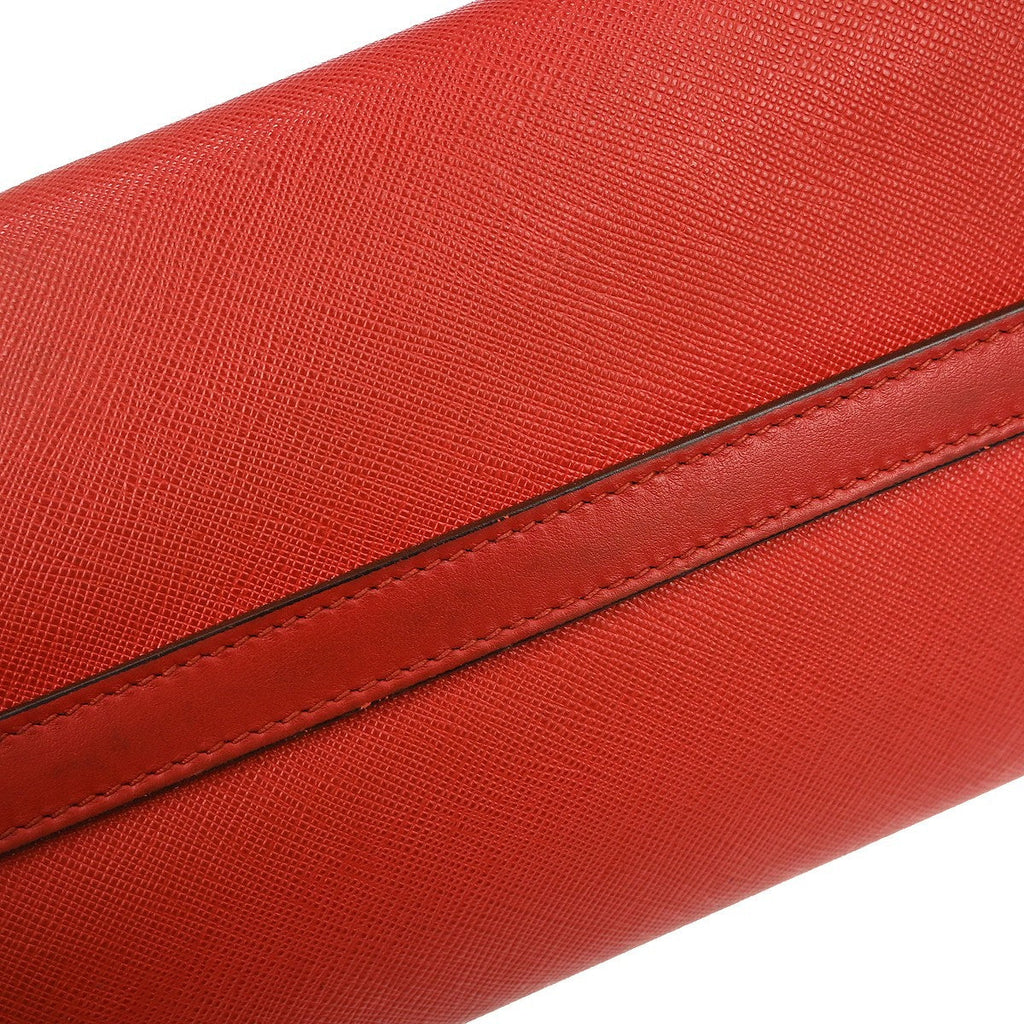 Prada Paradigme Tote Saffiano With City Calf Red Leather Handbag
