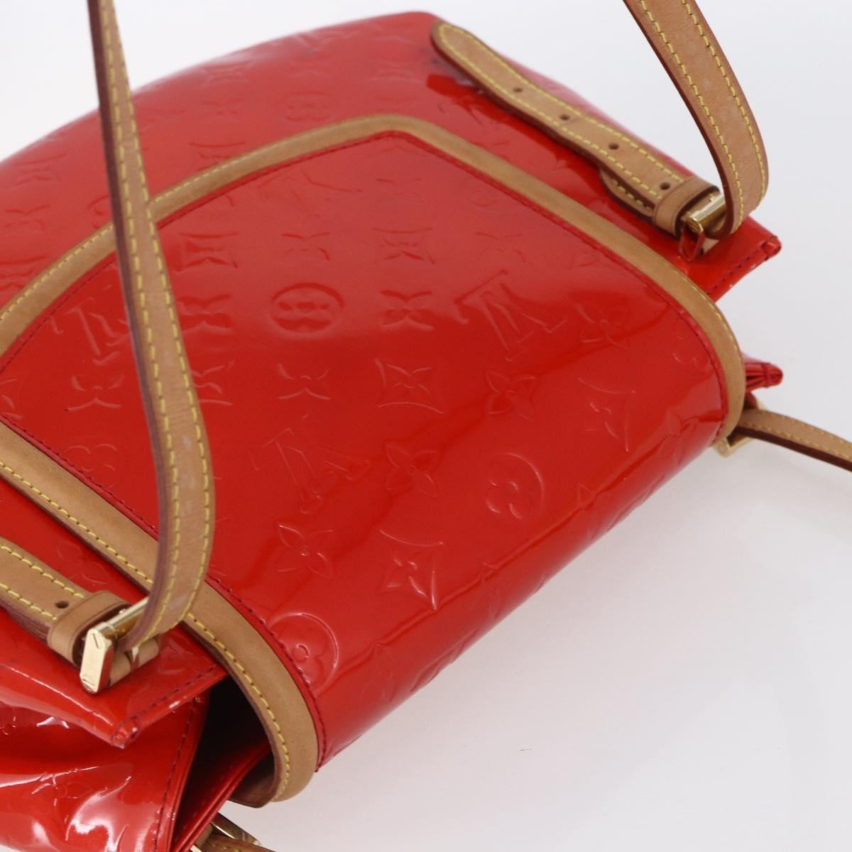 Louis Vuitton Biscayne Bay Handbag Monogram Vernis Red Patent_Leather Bag