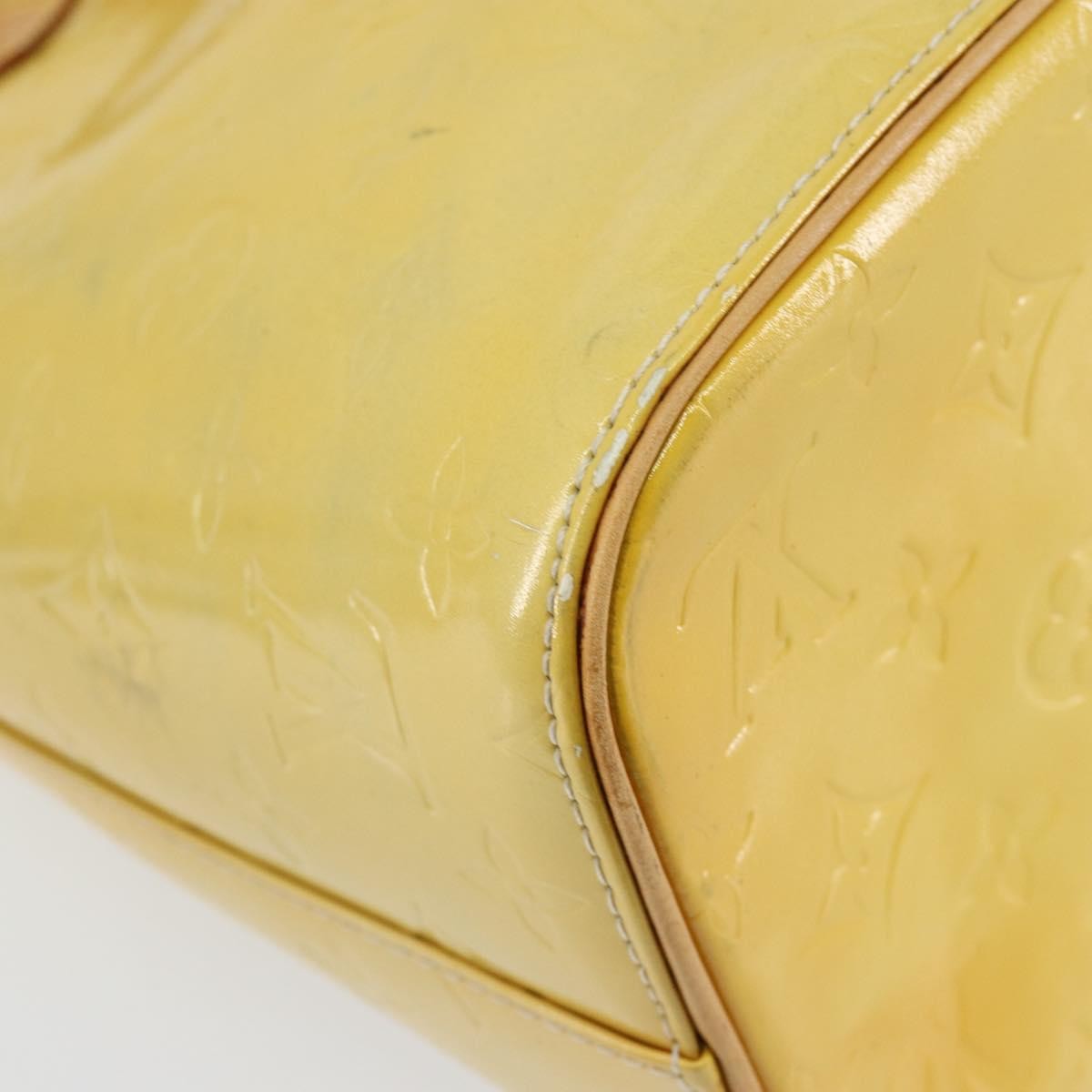 Louis Vuitton Houston Handbag Monogram Vernis Yellow Patent_Leather Tote Bag