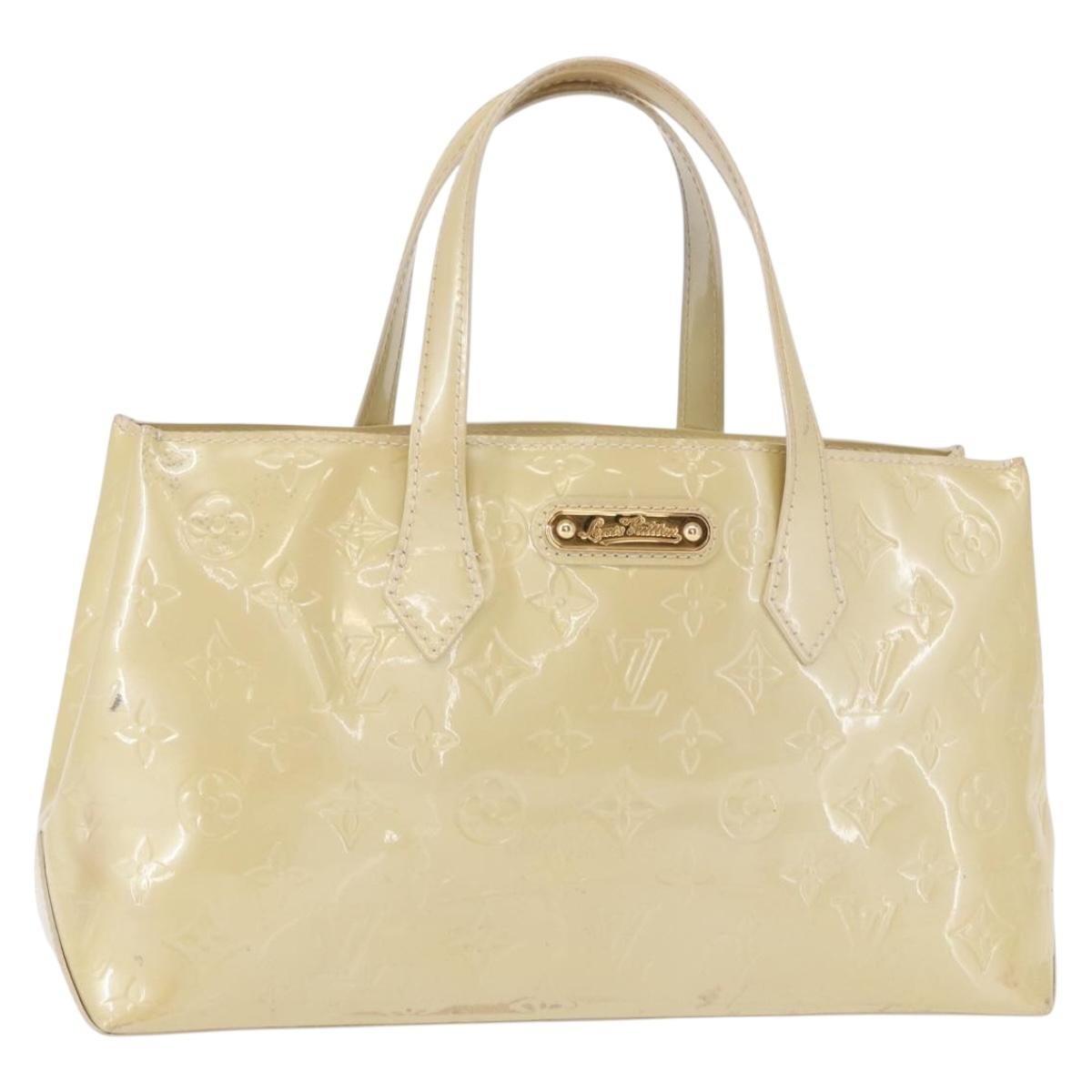 Louis Vuitton Wilshire Handbag Monogram Vernis Beige Patent_Leather Handbag