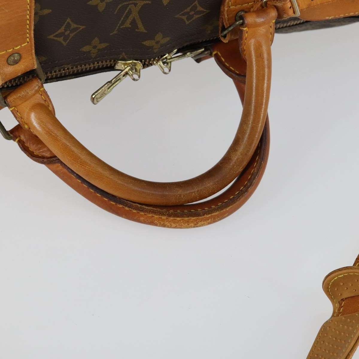 Louis Vuitton Keepall Bandouliere Bag Monogram Canvas Brown Canvas Travel Bag