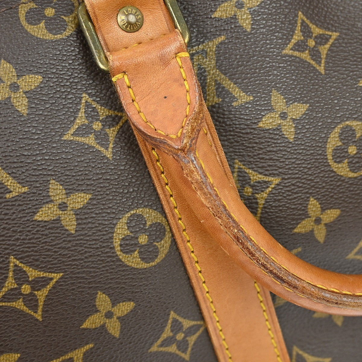 Louis Vuitton Keepall Bag Monogram Canvas Brown Canvas Travel Bag