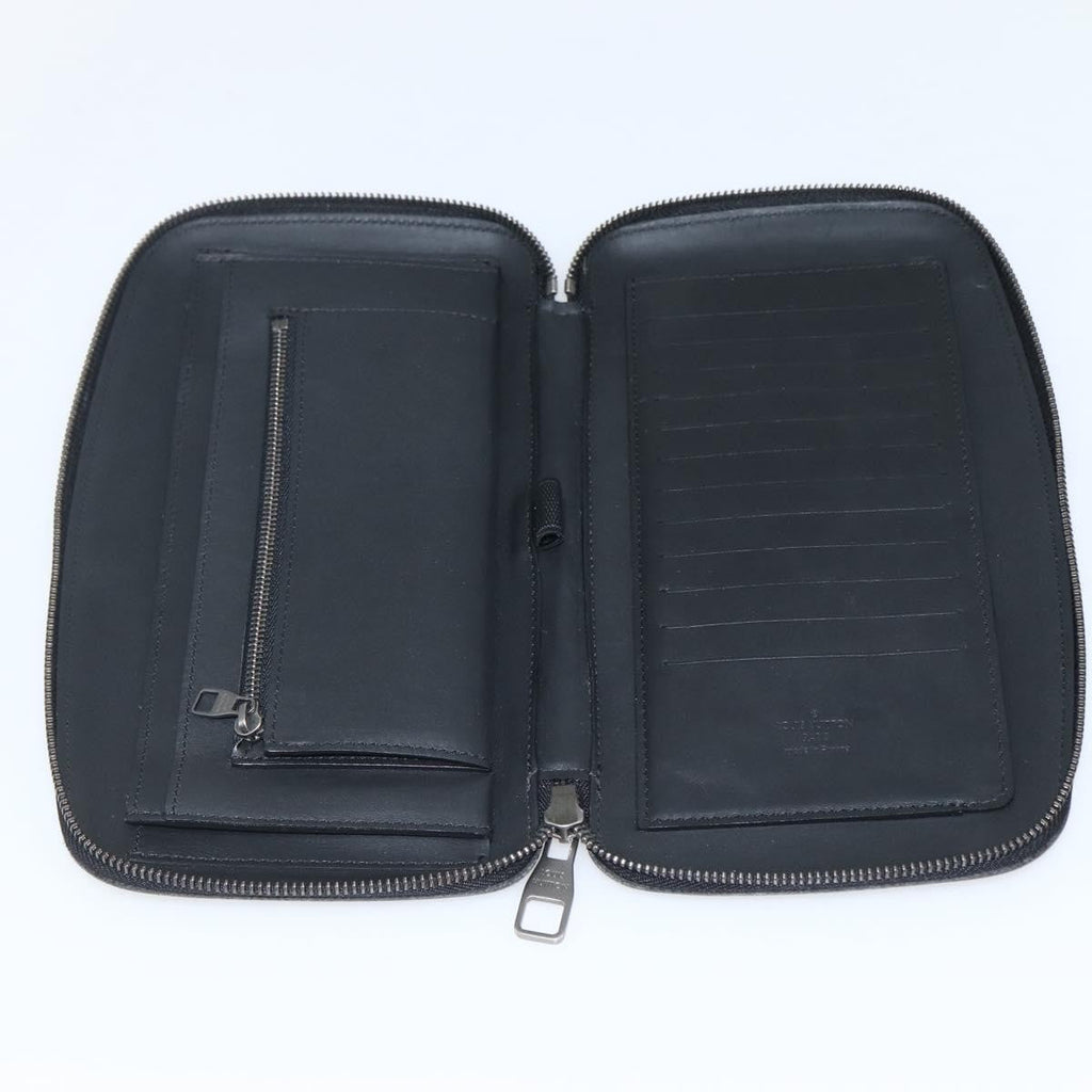 Louis Vuitton Organiser Atholl Leather Black Leather Bag