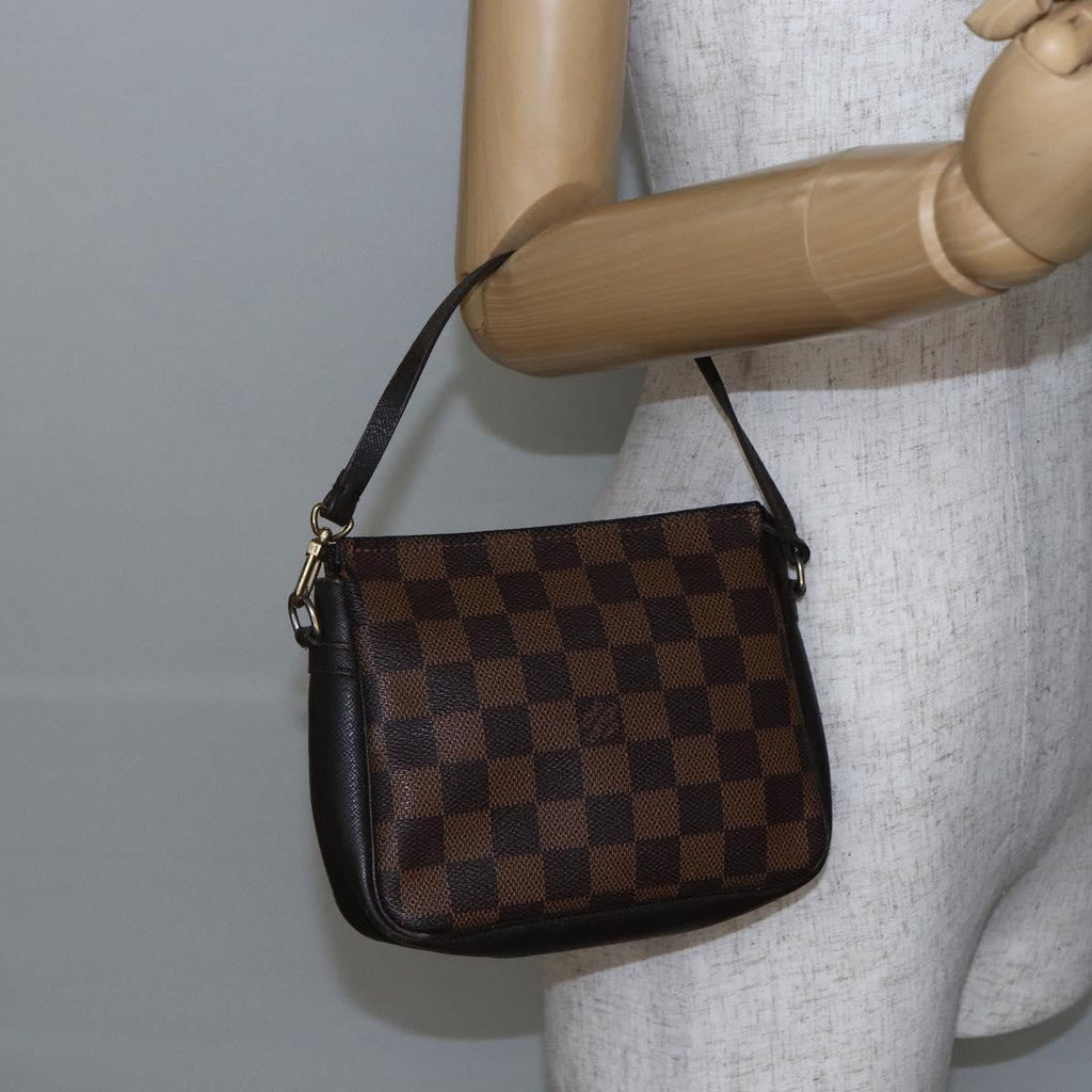 Louis Vuitton Trousse Make Up Bag Damier Canvas Brown Canvas Clutche & Pouche Bag