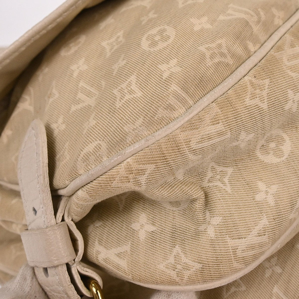 Louis Vuitton Saumur Handbag Mini Lin White Canvas Shoulder Bag