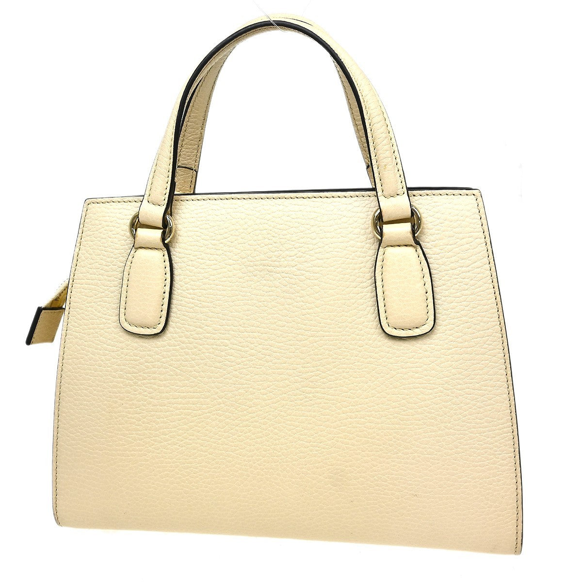 Gucci Soho Shoulder Bag Leather White Leather Handbag (Pre-Owned)