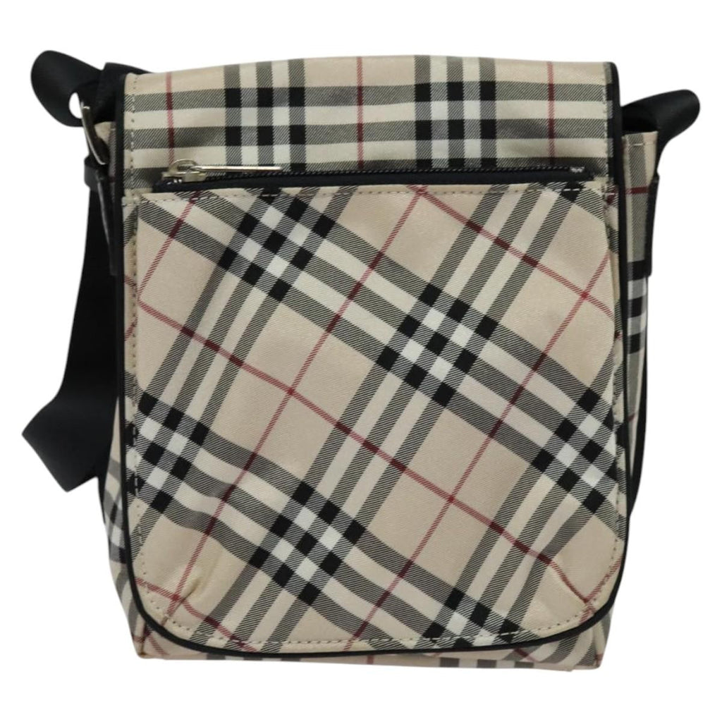 Burberry Nova Check Blue Label Nylon Beige Nylon Shoulder Bag
