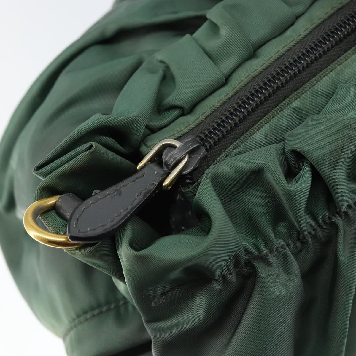 Prada Convertible Bow Tote Tessuto Green Nylon Handbag