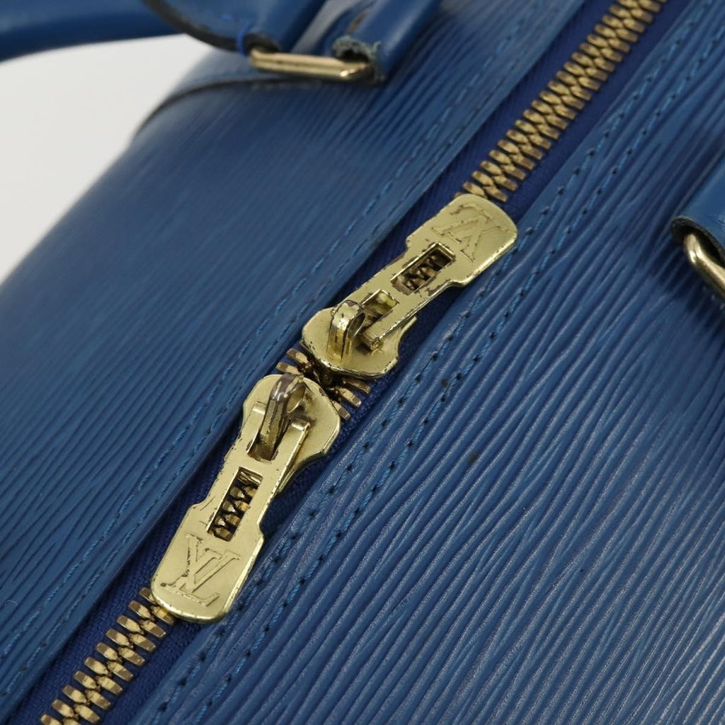 Louis Vuitton Keepall Bag Epi Leather Blue Leather Travel Bag