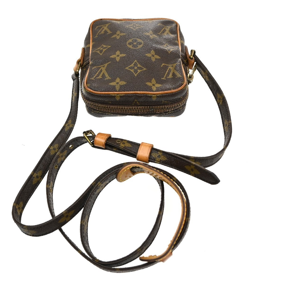 Louis Vuitton Danube Handbag Monogram Canvas Brown Canvas Clutche & Pouche Bag
