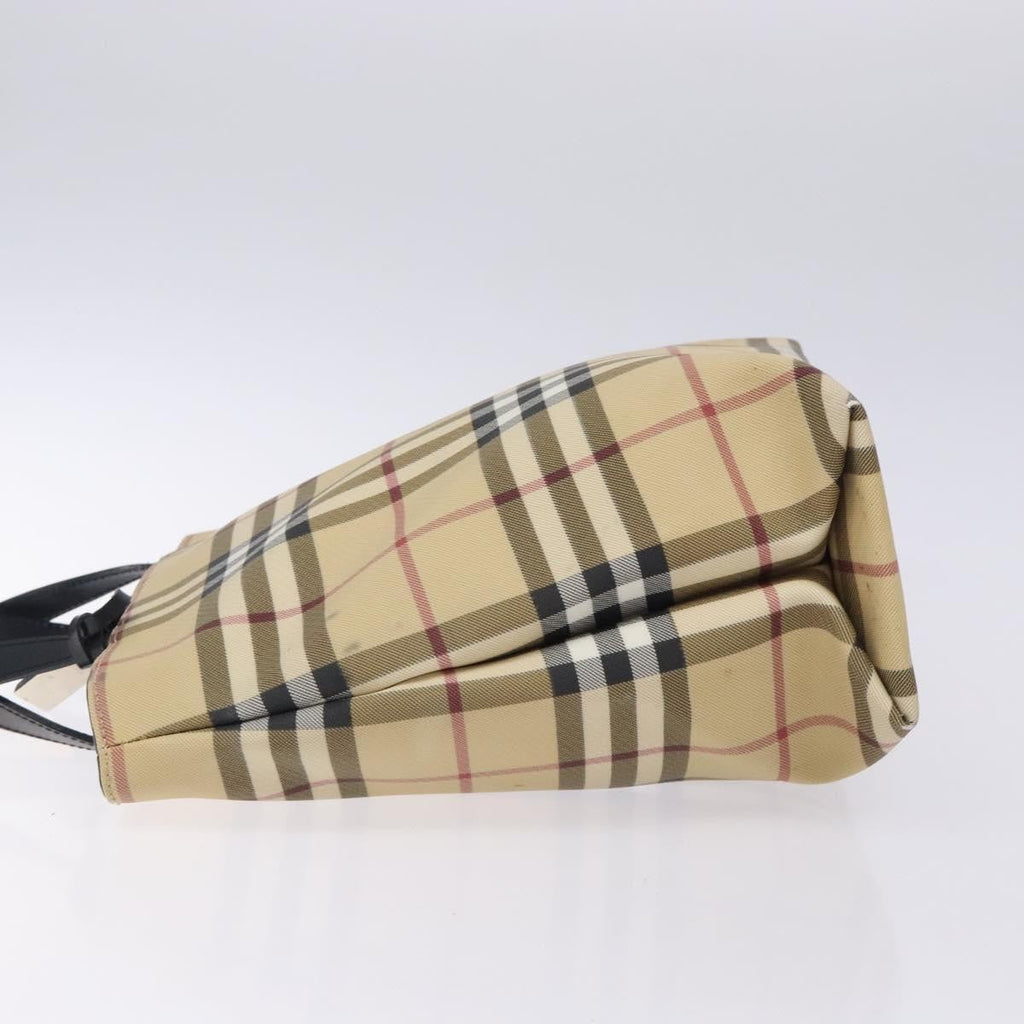 Burberry Nova Check Tote Canvas Check Pattern Beige Canvas Tote Bag