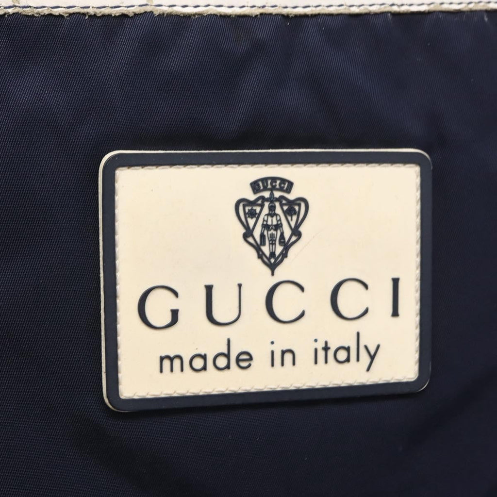 Gucci Vintage Shoulder Bag Nylon Navy Nylon Shoulder Bag Bag (Pre-Owned)