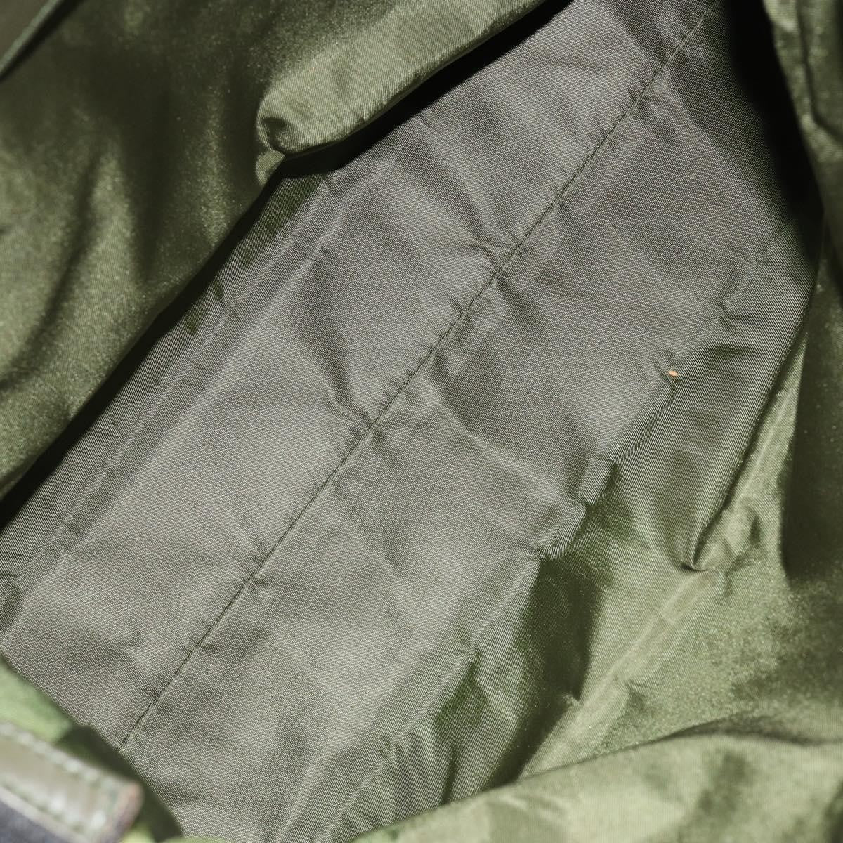 Christian Dior Vintage Trotter Shoulder Bag Canvas Green Canvas Shoulder Bag Bag (Pre-Owned)
