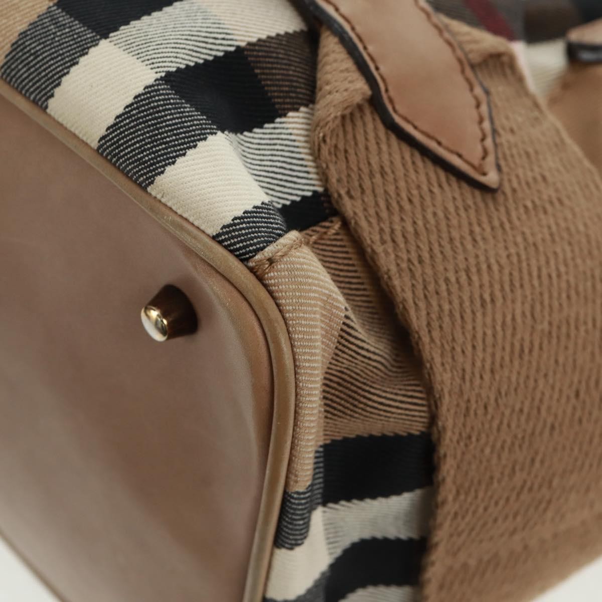 Burberry Brecon Convertible Tote House Check Canvas Beige Canvas Tote Bag