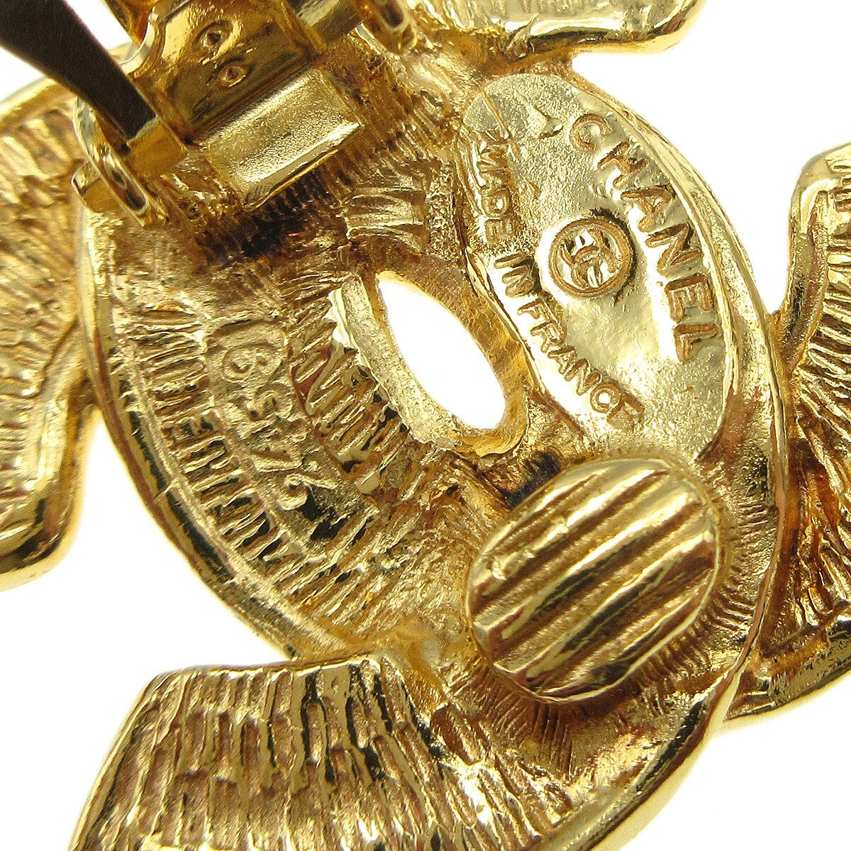 Chanel Cc Clip-On Earrings Metal Gold Gold_Plated Earrings Jewelry