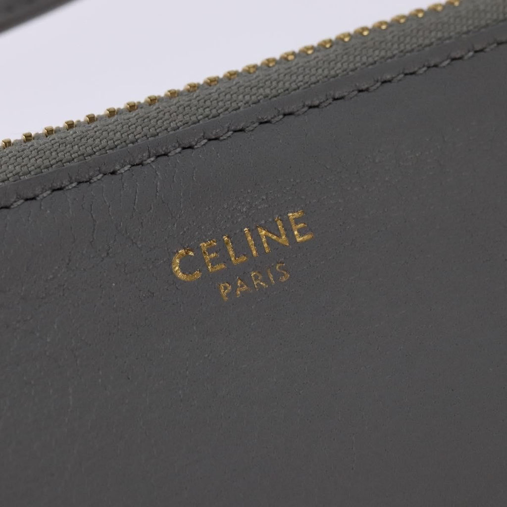 Celine Trio Crossbody Bag Leather Gray Leather Crossbody Bag Bag