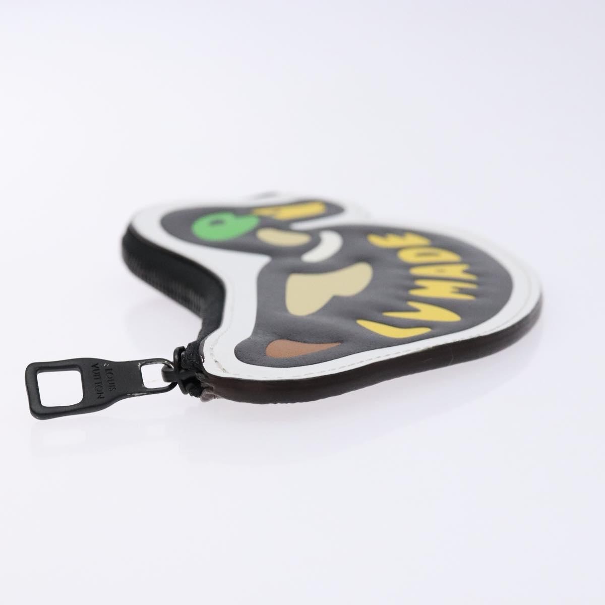 Louis Vuitton Nigo Duck Coin Holder Printed Leather And Limited Edition Giant Damier Black Canvas Wallets Accessory
