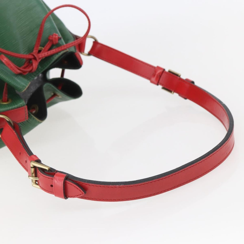 Louis Vuitton Bicolor Petit Noe Handbag Epi Leather Green Leather Bag