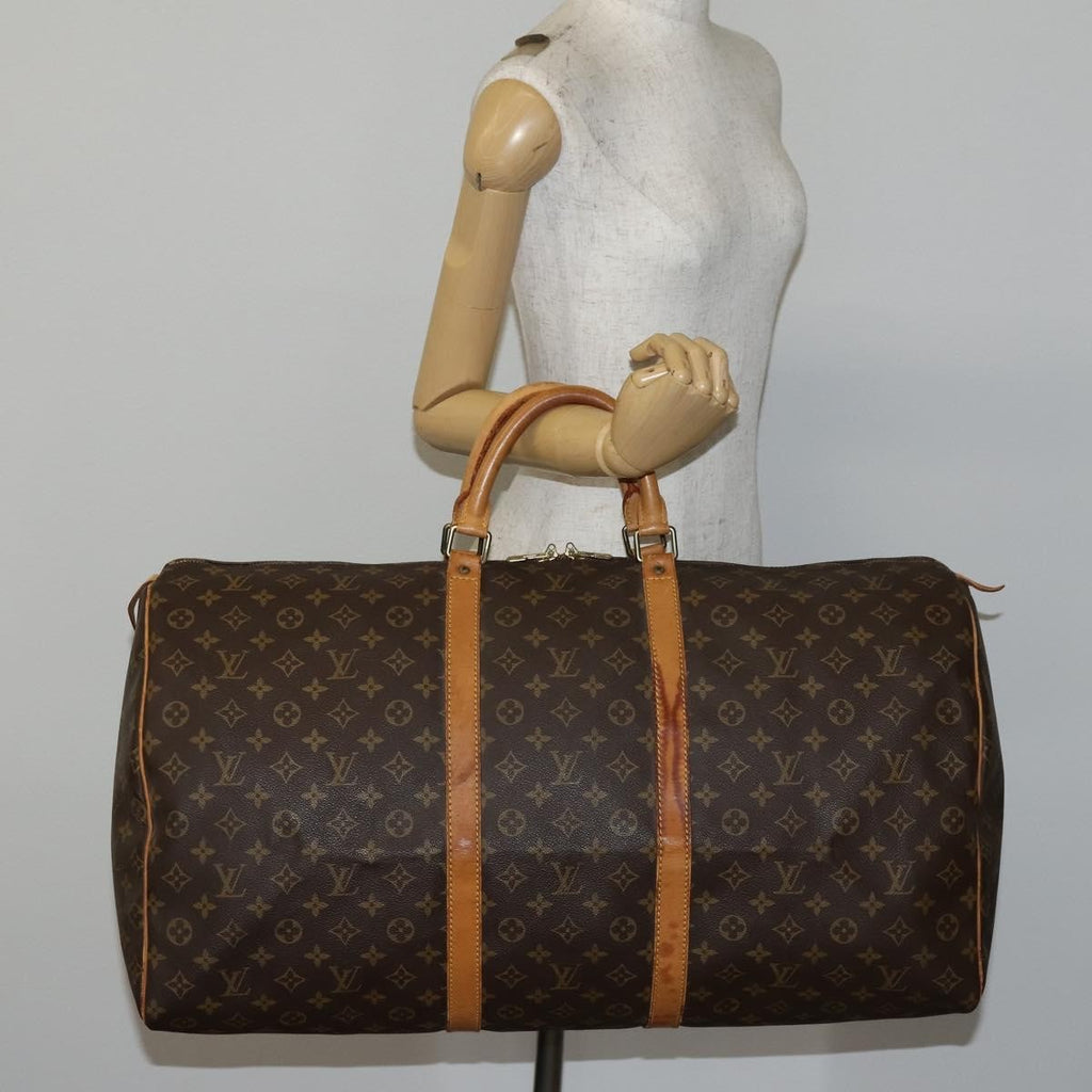 Louis Vuitton Keepall Bag Monogram Canvas Brown Canvas Travel Bag