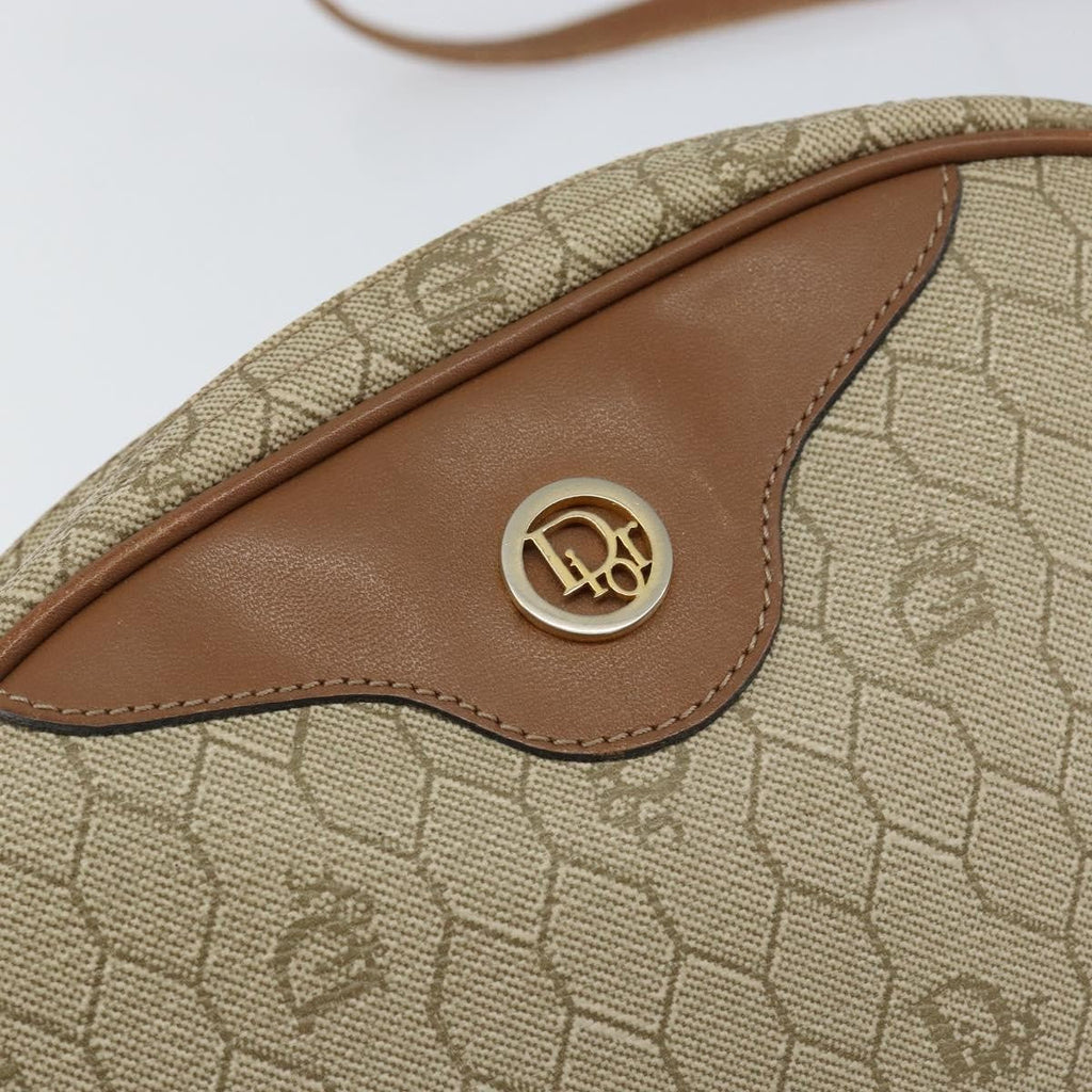 Christian Dior Vintage Honeycomb Shoulder Bag Canvas Beige Canvas Shoulder Bag Bag (Pre-Owned)