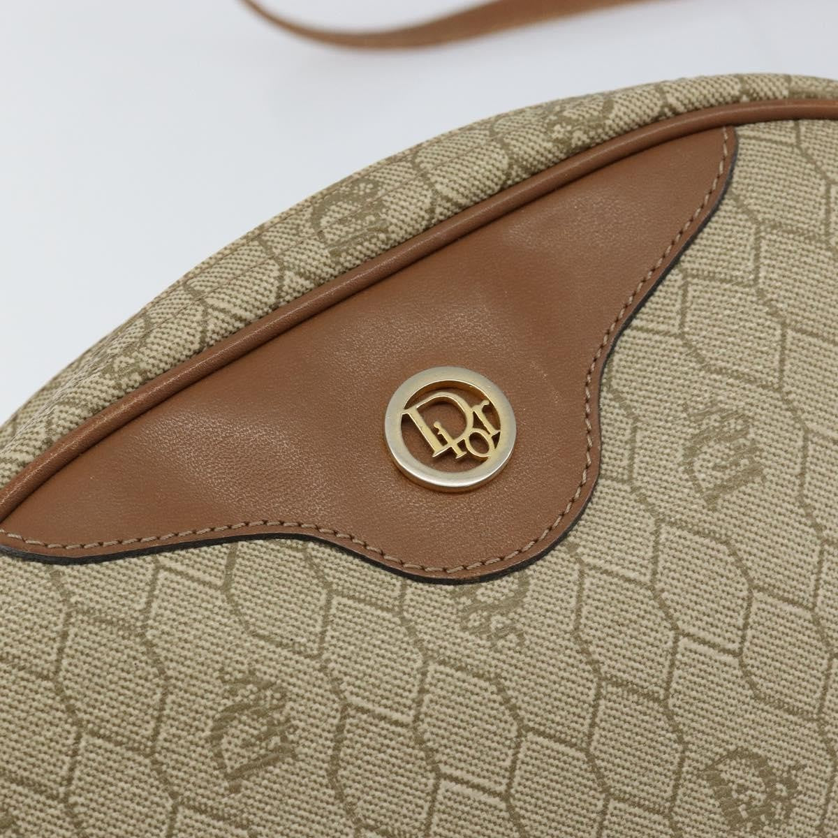 Christian Dior Vintage Honeycomb Shoulder Bag Canvas Beige Canvas Shoulder Bag Bag (Pre-Owned)