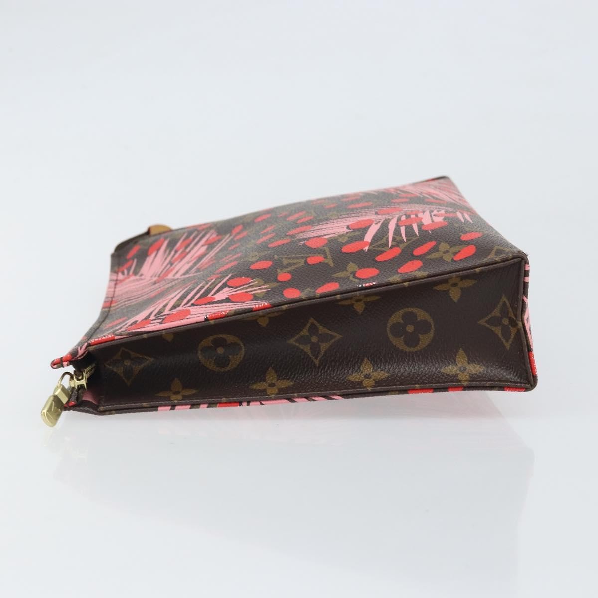 Louis Vuitton Toiletry Pouch Limited Edition Monogram Jungle Dots Red Canvas Clutche & Pouche Bag